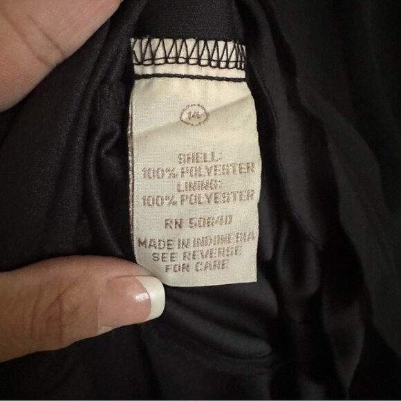 Vintage Y2K Whimsigoth Elegant Black Tiered Ruffle Dress Size 14 NWT - Picture 10 of 11